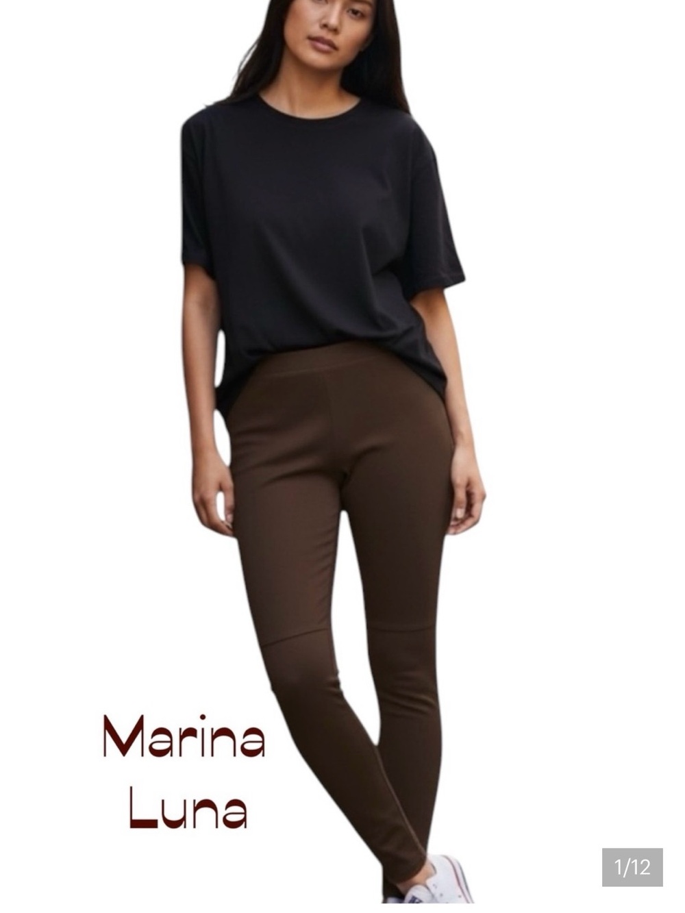 Marina Luna Brown Vegan Suede CowGirl Western Pants NWOT Size 10